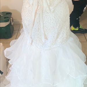 Beaded mermaid wedding dress